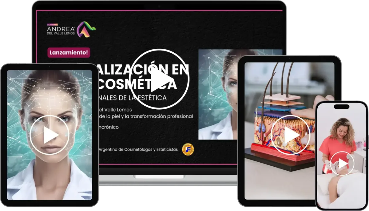 Curso de Neurocosmética online en computadora, tablet y celular